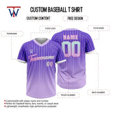 Custom Purple Gradient Pinstripe Throwback Baseball Jersey